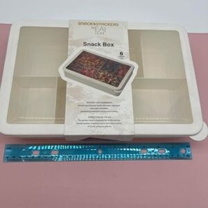 White Snack Box with Dividers